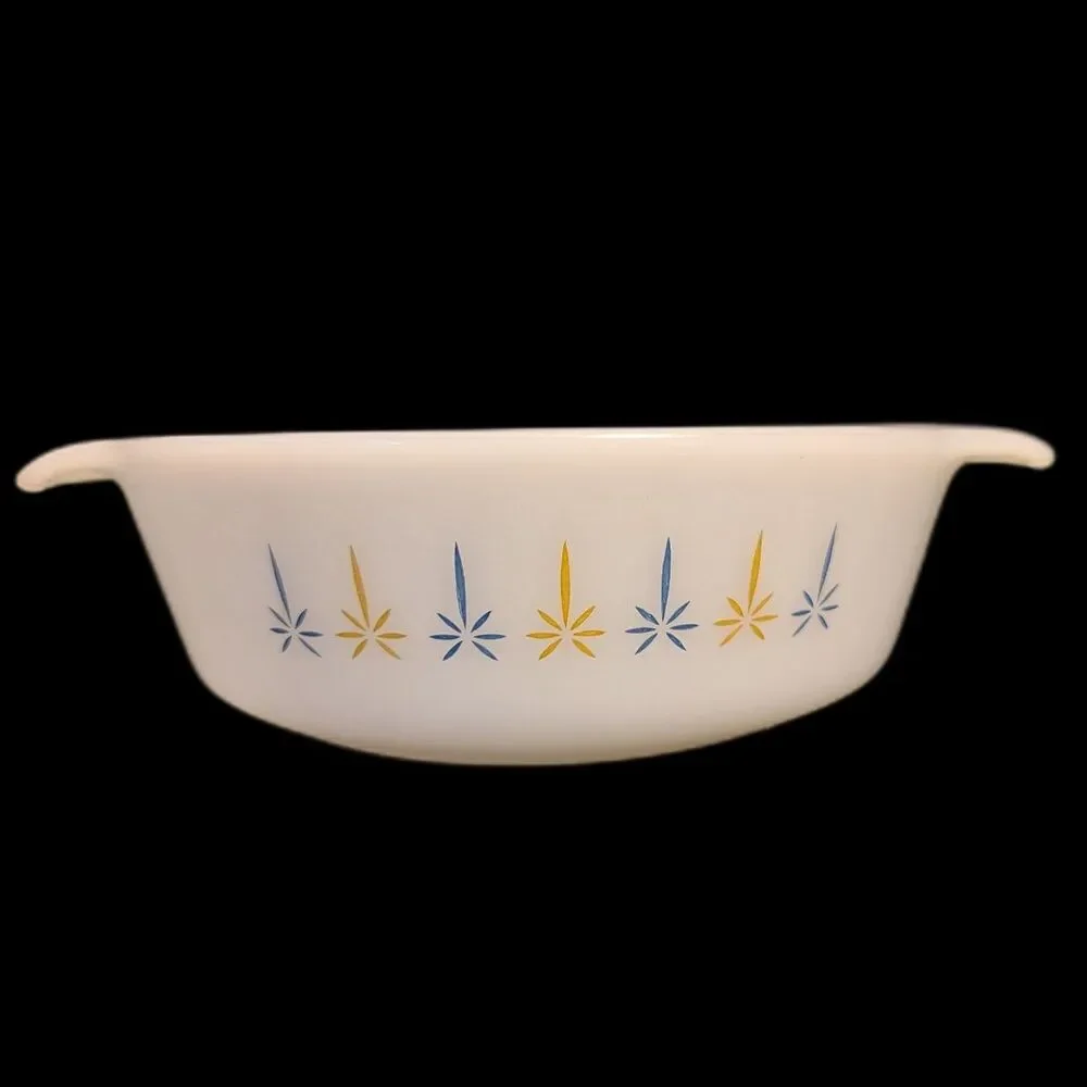 Anchor Hocking Fire King Candlelight / Candle Glow 1 Qt Casserole Round Dish 436